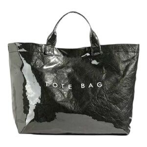 Black Tear Resistant Paper Tote Bag Large Lightweight Brand New